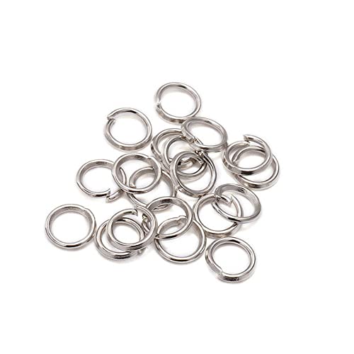 GIVBRO 200 Stück offene Schlüsselringe Schlüsselanhänger Ringe für Schmuck Anhänger Herstellung DIY Handwerk Zubehör Hellgrau, 6 mm von GIVBRO