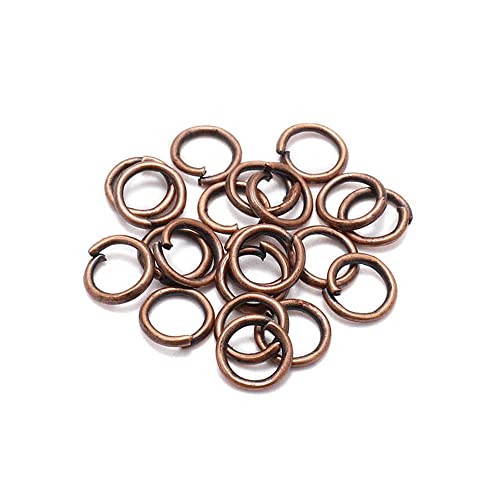 GIVBRO 200 Stück offene Schlüsselringe Schlüsselanhänger Ringe für Schmuck Anhänger Herstellung DIY Handwerk Zubehör Rot Kupfer 8 mm von GIVBRO