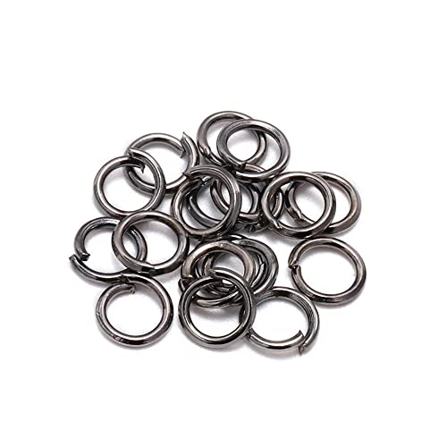 GIVBRO 200 Stück offene Schlüsselringe Schlüsselanhänger Ringe für Schmuck Anhänger Herstellung DIY Handwerk Zubehör dunkelgrau, 8 mm von GIVBRO