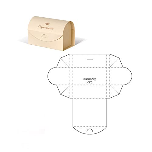 GIVBRO 3D-Box-Stanzformen, Kuchenbox-Stil, gestanzt, Scrapbooking, DIY, Prägeschablone, Kartenherstellung, Schablone (#B) von GIVBRO