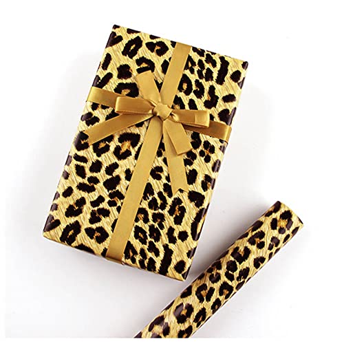 GIVBRO 5 x Leoparden-bedrucktes Geschenkpapier, Weihnachtskunstpapier, DIY-Zubehör für Origami-Kunst, Blumenstrauß-Verpackung (#C) von GIVBRO