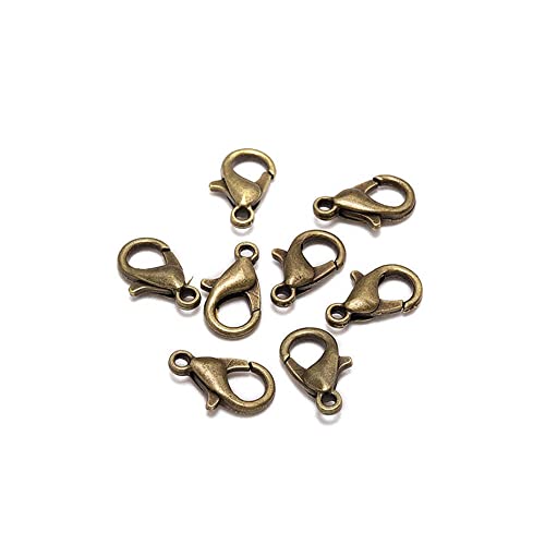 GIVBRO 50 Stück Karabinerverschlüsse für Bastelzubehör, Schlüsselanhänger, Armband, Schmuckherstellung, Bronze, 12 mm GIVBRO 50 Stück Karabinerverschlüsse für Bastelzubehör, Schlüsselanhänger, Armband, Schmuckherstellung, Bronze, 12 mm von GIVBRO