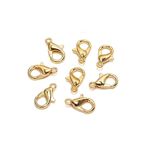 GIVBRO 50 Stück Karabinerverschlüsse für Bastelzubehör, Schlüsselanhänger, Armband, Schmuckherstellung, Gold, 16 mm GIVBRO 50 Stück Karabinerverschlüsse für Bastelzubehör, Schlüsselanhänger, Armband, Schmuckherstellung, Gold, 16 mm von GIVBRO