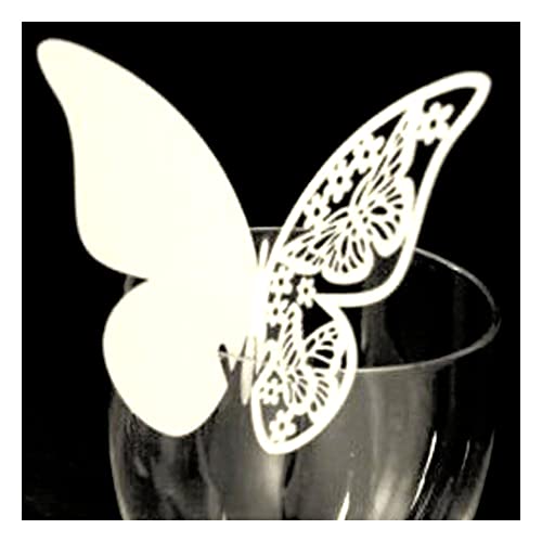 GIVBRO 50 Stück Schmetterling Tischkarte Weinglas Namenskarte Blumenstrauß Grußkarte für Hochzeit Geburtstag Glas Tasse Dekoration Zubehör Beige GIVBRO 50 Stück Schmetterling Tischkarte Weinglas Namenskarte Blumenstrauß Grußkarte für Hochzeit Geburtstag Glas Tasse Dekoration Zubehör Beige von GIVBRO