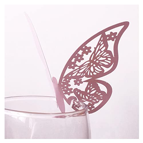 GIVBRO 50 Stück Schmetterling Tischkarte Weinglas Namenskarte Blumenstrauß Grußkarte für Hochzeit Geburtstag Glas Tasse Dekoration Zubehör Rosa GIVBRO 50 Stück Schmetterling Tischkarte Weinglas Namenskarte Blumenstrauß Grußkarte für Hochzeit Geburtstag Glas Tasse Dekoration Zubehör Rosa von GIVBRO