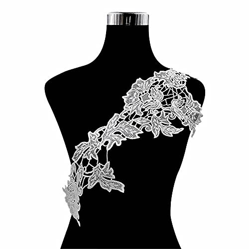 GIVBRO Applikationen Spitze Stickerei Kragen Floral Ausschnitt Patch Stoff Nähen Handwerk Hochzeit Brautkleid DIY Kostüm Zubehör von GIVBRO