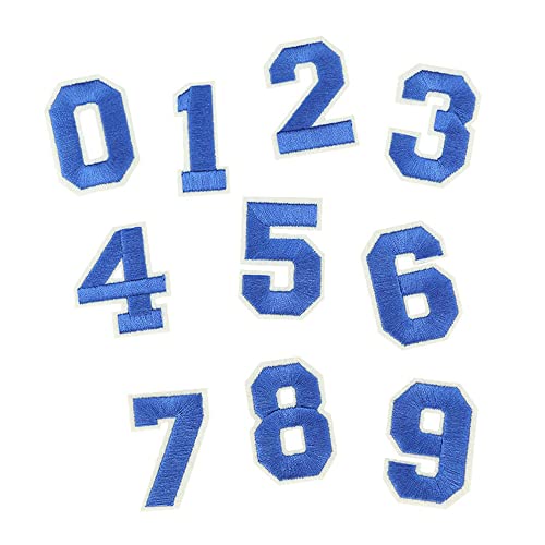 GIVBRO Aufnäher zum Aufbügeln von Zahlen 0-9, bestickt, für Kleidung, Jacken, Jeans, 10 Stück GIVBRO Aufnäher zum Aufbügeln von Zahlen 0-9, bestickt, für Kleidung, Jacken, Jeans, 10 Stück von GIVBRO