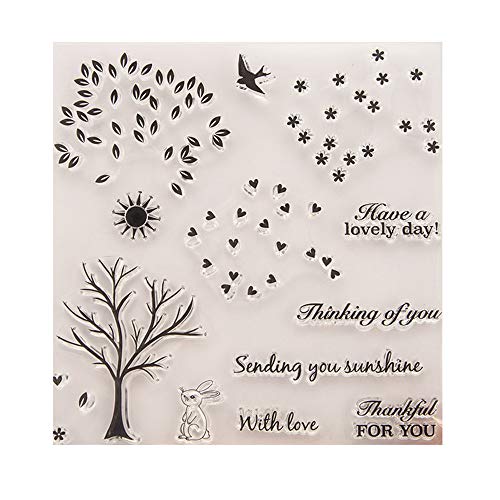GIVBRO Baum Clear Stamp Silikon Prägestempel für Kartenherstellung Scrapbooking Fotoalbum Handwerk Dekorative Grußworte GIVBRO Baum Clear Stamp Silikon Prägestempel für Kartenherstellung Scrapbooking Fotoalbum Handwerk Dekorative Grußworte von GIVBRO