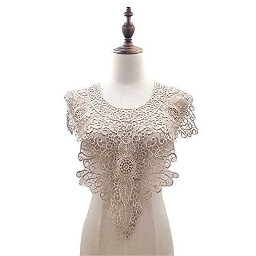 GIVBRO Bestickter Spitzenkragen Nähen Patch Applikation für Kostüm DIY Zubehör Hochzeit Kleid Hemd Dekoration Hellbraun GIVBRO Bestickter Spitzenkragen Nähen Patch Applikation für Kostüm DIY Zubehör Hochzeit Kleid Hemd Dekoration Hellbraun von GIVBRO