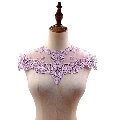GIVBRO Damen-Spitzenkragen, Tüll-Applikationen, bestickt, Nähaufnäher, falscher Kragen für Hemd, Kleid, Pullover, Bastelzubehör, Hellviolett GIVBRO Damen-Spitzenkragen, Tüll-Applikationen, bestickt, Nähaufnäher, falscher Kragen für Hemd, Kleid, Pullover, Bastelzubehör, Hellviolett von GIVBRO