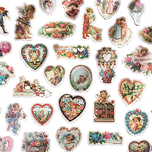 GIVBRO Ephemera Packung Vintage-Engel-Mädchen-Aufkleber, Papierdekoration für Scrapbooking, Tagebuch, Kartenherstellung, 46 Stück GIVBRO Ephemera Packung Vintage-Engel-Mädchen-Aufkleber, Papierdekoration für Scrapbooking, Tagebuch, Kartenherstellung, 46 Stück von GIVBRO