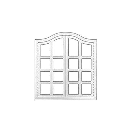 GIVBRO Fenster-Stanzformen aus Metall für Scrapbooking, DIY-Vorlage für Papierbastelarbeiten, Prägewerkzeuge, Grußkarten herstellen (#B) von GIVBRO