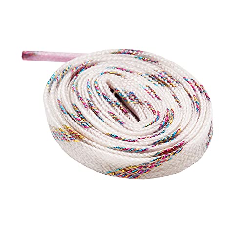 GIVBRO Gestreifte Schnürsenkel Glitzer Flache Schnürsenkel - Geflochtene Schuhe Schnüre für Wanderschuhe Stiefel Ersatzzubehör Bunt, 160 cm GIVBRO Gestreifte Schnürsenkel Glitzer Flache Schnürsenkel - Geflochtene Schuhe Schnüre für Wanderschuhe Stiefel Ersatzzubehör Bunt, 160 cm von GIVBRO