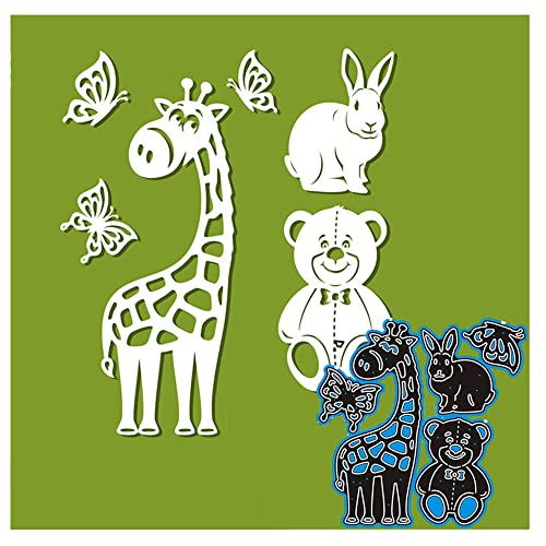 GIVBRO Giraffe Stanzformen Schablone Zoo Tier Stanzform Scrapbooking Prägeschablone DIY Werkzeug für Kartenherstellung von GIVBRO