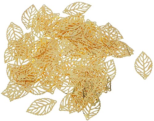 GIVBRO Goldene Legierung Baumblätter für Bastelarbeiten, 100 Stück von GIVBRO