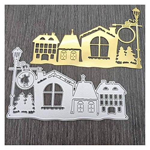 GIVBRO Häuser Stanzformen Bauformen Stanzwerkzeuge Scrapbook Prägeschablone Form für DIY Handwerk Grußkarten Herstellung (#C) von GIVBRO