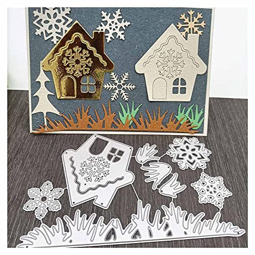 GIVBRO Häuser Stanzformen Bauformen Stanzwerkzeuge Scrapbook Prägeschablone Form für DIY Handwerk Grußkarten Herstellung (#D) von GIVBRO