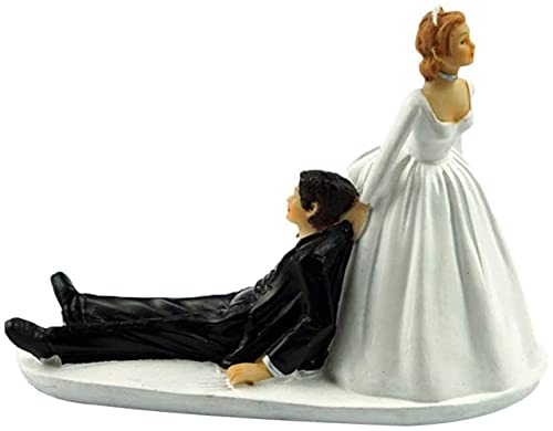 GIVBRO Hochzeitstorten-Topper, lustige Brautpaar-Figur, Humor, Gastgeschenke, einzigartiges Geschenk, Hochzeitstortendekoration von GIVBRO