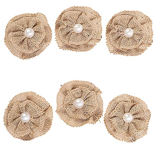GIVBRO Juteblumen, Hanf, Heimverzierung für DIY Handwerk Hochzeit Kissen Vorhang Dekor Kostüm Zubehör (#D) von GIVBRO
