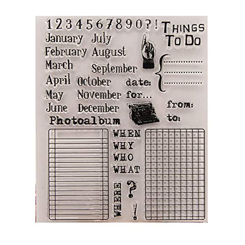 GIVBRO Kalender Datum Klar Stempel Silikon Prägestempel für Karten Herstellung Scrapbooking Fotoalbum DIY Handwerk Monat GIVBRO Kalender Datum Klar Stempel Silikon Prägestempel für Karten Herstellung Scrapbooking Fotoalbum DIY Handwerk Monat von GIVBRO