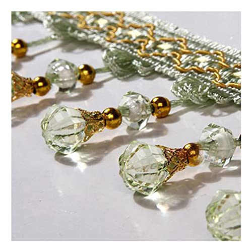 GIVBRO Kristallperlen Quaste Fransen Trim Hängende Anhänger Spitze Bänder Egding Trim zum Nähen Home Decoration Kostüm Zubehör Grün GIVBRO Kristallperlen Quaste Fransen Trim Hängende Anhänger Spitze Bänder Egding Trim zum Nähen Home Decoration Kostüm Zubehör Grün von GIVBRO