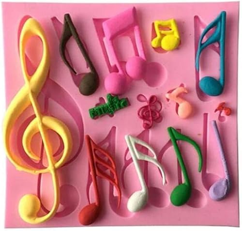 GIVBRO Kuchen Fondant Form Musik Note Symbol Form Silikon Kekse Schokolade Form Backen DIY Werkzeug für Weihnachten Party Dekorieren von GIVBRO