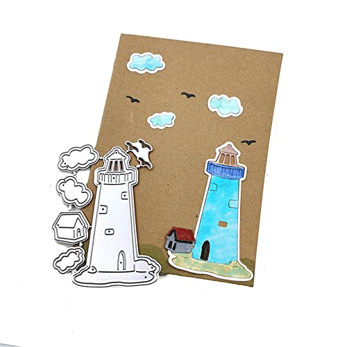GIVBRO Leuchtturm-Stanzformen, Metall, gestanzt, für Sammelalben, Prägeschablone, für Bastelarbeiten, Grußkarten, Herstellung GIVBRO Leuchtturm-Stanzformen, Metall, gestanzt, für Sammelalben, Prägeschablone, für Bastelarbeiten, Grußkarten, Herstellung von GIVBRO