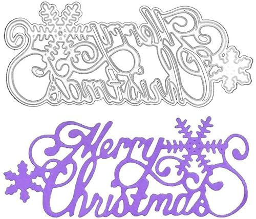 GIVBRO Metall-Stanzformen "Merry Christmas", Prägeschablonen, Schablonen für Kartenherstellung, Papier, Scrapbooking, DIY Album von GIVBRO