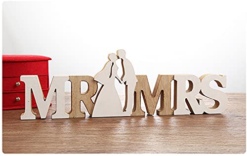 GIVBRO Mr Mrs Holzschild Hochzeit Tischdekoration Dekorative Buchstaben für Foto Requisiten Party Banner Hochzeit Dusche GIVBRO Mr Mrs Holzschild Hochzeit Tischdekoration Dekorative Buchstaben für Foto Requisiten Party Banner Hochzeit Dusche von GIVBRO