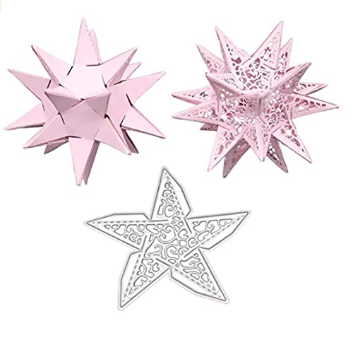 GIVBRO Ostern 3D Sterne Stanzformen Metall gestanzte Schablone Scrapbooking DIY Schablonenform für Weihnachten Halloween Papierhandwerk Prägewerkzeuge Grußkartenherstellung von GIVBRO