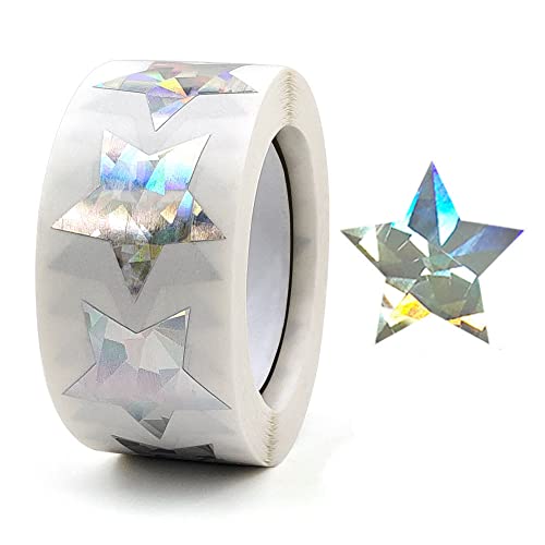 GIVBRO Pailletten Aufkleber Sterne Etiketten Hochzeit Versiegelung Backaufkleber für Süßigkeiten Tüte Geschenkbox Handgemachte Projekt Dekoration Silber GIVBRO Pailletten Aufkleber Sterne Etiketten Hochzeit Versiegelung Backaufkleber für Süßigkeiten Tüte Geschenkbox Handgemachte Projekt Dekoration Silber von GIVBRO