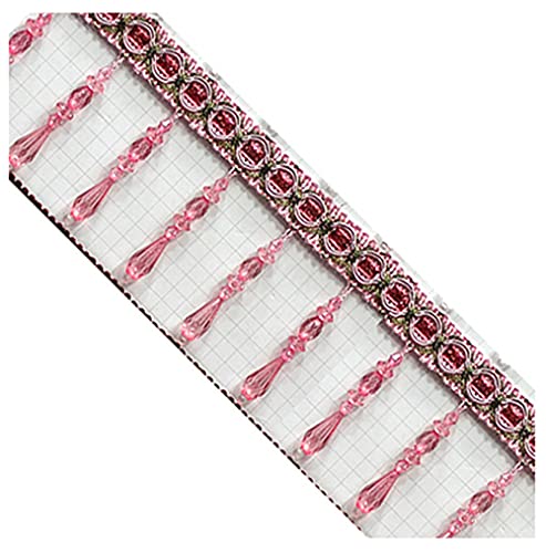 GIVBRO Perlen-Fransenborte, Kristallanhänger, Applikation, Flechtband, Nähband für Vorhänge, Kissen, Tisch, Hochzeit, dekoriert, 2,7 m GIVBRO Perlen-Fransenborte, Kristallanhänger, Applikation, Flechtband, Nähband für Vorhänge, Kissen, Tisch, Hochzeit, dekoriert, 2,7 m von GIVBRO