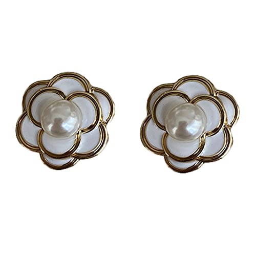GIVBRO Perlenknöpfe Kamelia Manschettenknöpfe Nähknopf Ersatz Kurzwaren DIY Zubehör für Blazer Hemd Mantel Dekoration Weiß 18 mm von GIVBRO