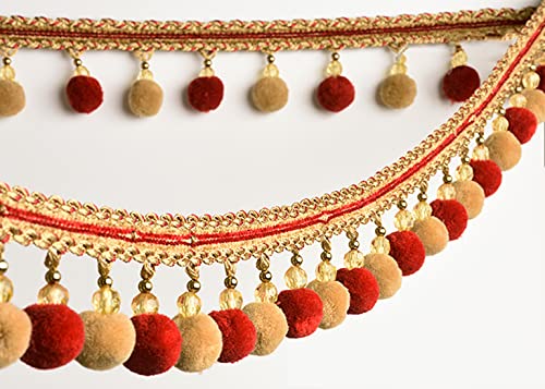 GIVBRO PomPom Fransenquasten Anhänger Perlen Borte Applikation Zopf Band Nähen Trim für Vorhang Tisch Kissen Hochzeit dekoriert 91 cm #A02 GIVBRO PomPom Fransenquasten Anhänger Perlen Borte Applikation Zopf Band Nähen Trim für Vorhang Tisch Kissen Hochzeit dekoriert 91 cm #A02 von GIVBRO