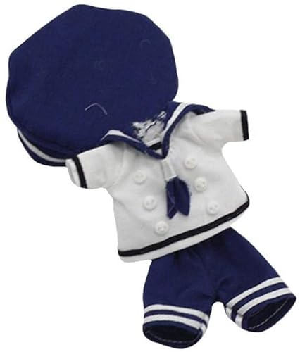 GIVBRO Puppe Matrosenanzug Kleidung für 1/12 Gelenkpuppen - Hemd Shorts Hut Casual Outfits Kostüm Zubehör Spielzeug (#F) von GIVBRO