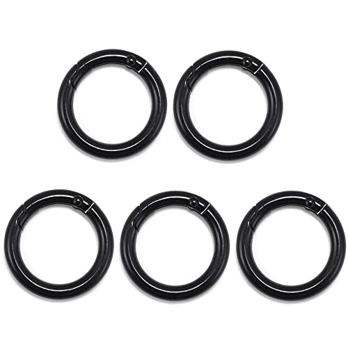 GIVBRO Schlüsselverschlüsse, Feder-O-Ring, runder Karabinerhaken, Feder-Schlüsselanhänger, Schnalle für Tasche, Geldbörse, Handtasche, Handwerk, Schmuckherstellung, schwarz, 34 mm GIVBRO Schlüsselverschlüsse, Feder-O-Ring, runder Karabinerhaken, Feder-Schlüsselanhänger, Schnalle für Tasche, Geldbörse, Handtasche, Handwerk, Schmuckherstellung, schwarz, 34 mm von GIVBRO