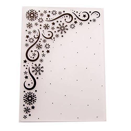 GIVBRO Schneeflocke Prägemappen Kunststoffschablone Schablone Bastelschablonen für Kartenherstellung DIY Scrapbooking Album Dekoration Rahmen von GIVBRO