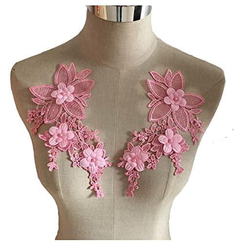 GIVBRO Spitzenkragen Applikationen Patches 3D Blumen Bestickt Fake Kragen für Kleid Hemd Nähen Kostüm Zubehör Rosa GIVBRO Spitzenkragen Applikationen Patches 3D Blumen Bestickt Fake Kragen für Kleid Hemd Nähen Kostüm Zubehör Rosa von GIVBRO