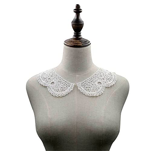 GIVBRO Spitzenkragen mit Blumenapplikationen, ausgehöhlte Blume, bestickt, Kunstkragen, Kostüm, Zubehör für Bastelarbeiten, Kleider, Pullover, Dekoration, Weiß GIVBRO Spitzenkragen mit Blumenapplikationen, ausgehöhlte Blume, bestickt, Kunstkragen, Kostüm, Zubehör für Bastelarbeiten, Kleider, Pullover, Dekoration, Weiß von GIVBRO