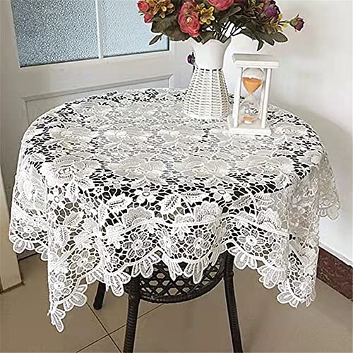 GIVBRO Spitzentischdecke, Stickerei, Blumenmuster, rund, für Küche, Abendessen, Party, Hochzeit, Babyparty, Dekoration GIVBRO Spitzentischdecke, Stickerei, Blumenmuster, rund, für Küche, Abendessen, Party, Hochzeit, Babyparty, Dekoration von GIVBRO