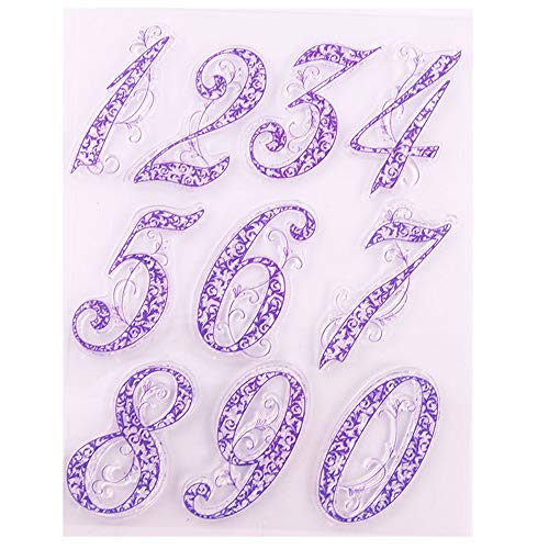 GIVBRO Stempel mit Zahlen, transparent, 0-9, Silikon, Prägestempel für Karten, Basteln, Scrapbooking, Fotoalbum, Basteln, Dekoration GIVBRO Stempel mit Zahlen, transparent, 0-9, Silikon, Prägestempel für Karten, Basteln, Scrapbooking, Fotoalbum, Basteln, Dekoration von GIVBRO