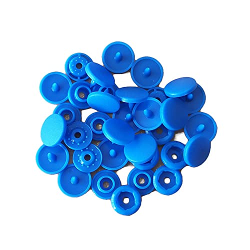 GIVBRO T5 Druckknöpfe aus Kunststoff, für Bastelarbeiten, Kleidung, Windeln, Lätzchen, handgefertigt, Blau, 100 Stück von GIVBRO