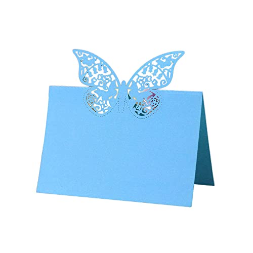 GIVBRO Tischkarte Schmetterling hohl Zelt Karte Name Tischkarten für Party Dekoration Metting Hochzeit Supplies Blau, 50 Stück GIVBRO Tischkarte Schmetterling hohl Zelt Karte Name Tischkarten für Party Dekoration Metting Hochzeit Supplies Blau, 50 Stück von GIVBRO
