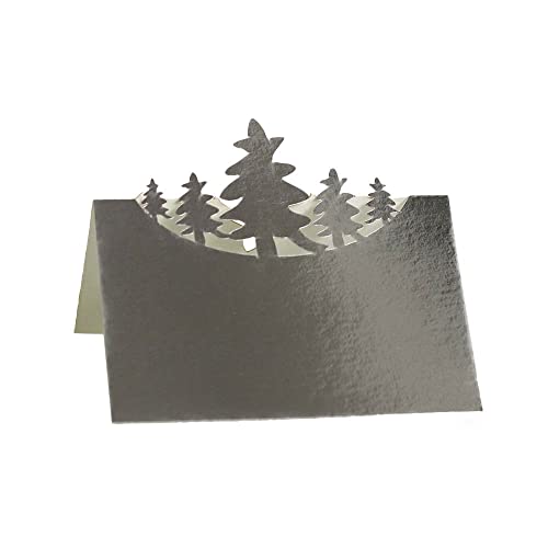 GIVBRO Tischkarte ausgehöhlte Zeltkarte Weihnachten gefaltete Sitzkarte Hochzeit Party Zubehör für Tischdekoration Silber, 10 Stück GIVBRO Tischkarte ausgehöhlte Zeltkarte Weihnachten gefaltete Sitzkarte Hochzeit Party Zubehör für Tischdekoration Silber, 10 Stück von GIVBRO