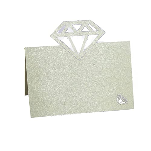 GIVBRO Tischkarte mit ausgehöhltem Diamant-Zeltkarte, gefaltete Sitzkarte, Hochzeits-Partyzubehör für Tischdekoration, Hellgrün, 10 Stück GIVBRO Tischkarte mit ausgehöhltem Diamant-Zeltkarte, gefaltete Sitzkarte, Hochzeits-Partyzubehör für Tischdekoration, Hellgrün, 10 Stück von GIVBRO