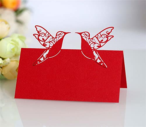 GIVBRO Tischkarten, Namenskarten, Vogelform, Platzkarten für Verlobung, Hochzeit, Party, Dekoration, 50 Stück GIVBRO Tischkarten, Namenskarten, Vogelform, Platzkarten für Verlobung, Hochzeit, Party, Dekoration, 50 Stück von GIVBRO
