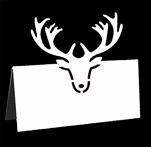 GIVBRO Tischkarten Namens-Tischkarten Weihnachten Hirsch Form Sitzplatzkarten für Hochzeit Bankett Party Dekoration 50 Stück GIVBRO Tischkarten Namens-Tischkarten Weihnachten Hirsch Form Sitzplatzkarten für Hochzeit Bankett Party Dekoration 50 Stück von GIVBRO