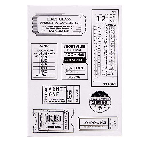 GIVBRO Transparente Silikon-Stempel, Siegel-Aufkleber, Schablone, Etikett, Kalender, Text, Prägeschablone, Werkzeuge für Scrapbooking, Grußkarten, DIY von GIVBRO