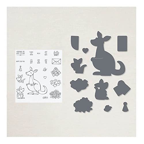 GIVBRO Transparente Stempel, Aufkleber, Stanzform, Känguru-Muster, Schablone, Siegel, Prägeschablone, Scrapbooking, Bastelwerkzeug, Fotoalbum, Dekoration GIVBRO Transparente Stempel, Aufkleber, Stanzform, Känguru-Muster, Schablone, Siegel, Prägeschablone, Scrapbooking, Bastelwerkzeug, Fotoalbum, Dekoration von GIVBRO