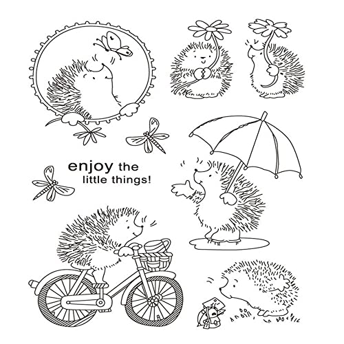 GIVBRO Transparente Stempel mit Tiermotiven, Schablone, Siegel, Igel, gemustert, Scrapbooking, Prägeschablone, Form zum Basteln GIVBRO Transparente Stempel mit Tiermotiven, Schablone, Siegel, Igel, gemustert, Scrapbooking, Prägeschablone, Form zum Basteln von GIVBRO